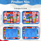 4 Pack World Flag Serving Trays, Melamine Platters, 13 x 10 Inch in 13 x 10 inch in Multicolor, alternate view 3