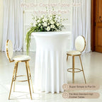 4 Packs 32 x 43 Inch Spandex Round Cocktail Table Skirts Stretch Cocktail Table Cover Fitted for High Top Tables, alternate