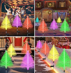 4 Packs Solar Christmas Tree Jellyfish Lights Multi-Color Changing Christmas Decorations Outdoor Xmas Gifts for, alternate