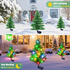 4 Packs Solar Christmas Tree Multi-Color Changing 2 Modes Outdoor Christmas Decorations, Xmas Gifts for Women, alternate view