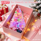 4 Packs Solar Pink Christmas Tree Multi-Color Changing 2 Modes Outdoor Christmas Decorations, Xmas Gifts for, alternate view