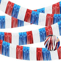 4 Packs Total 39 Feet 4th of July Parade Floats for Trailer Car, Red White Blue Foil Fringe Garland Patriotic