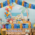 4 Packs Total 39 Ft Parade Floats for Trailer Car, Orange Blue Foil Fringe Garland Tinsel Blue Dog Themed, alternate view 4