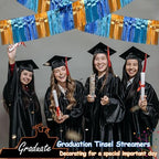 4 Packs Total 39 Ft Parade Floats for Trailer Car, Orange Blue Foil Fringe Garland Tinsel Blue Dog Themed, alternate view 6