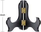 4 Packs Wooden Display Stand Plate Holder Easels, black, 4 Inch in 7 Inch in Black, alternate view 3