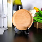 4 Packs Wooden Display Stand Plate Holder Easels, black, 4 Inch in 7 Inch in Black, alternate view 5