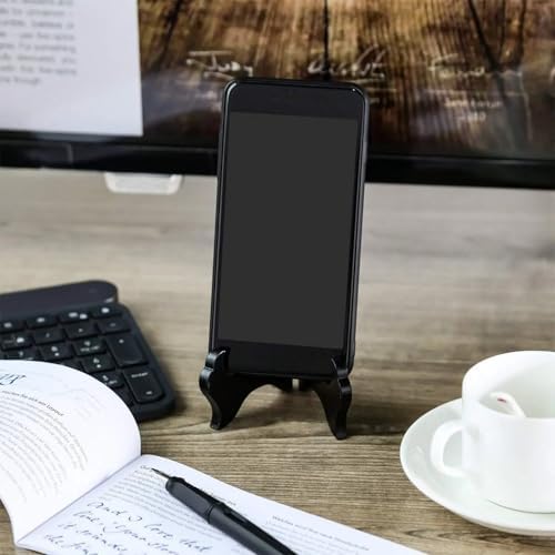 4 Packs Wooden Display Stand Plate Holder Easels, black, 4 Inch in 7 Inch in Black, alternate view 6