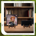 4 Packs Wooden Display Stand Plate Holder Easels, Brown, 4 Inch in 7 Inch in Black, alternate view 5
