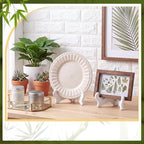 4 Packs Wooden Display Stand Plate Holder Easels, White,7 Inch in White, alternate view 4