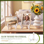 4 Packs Wooden Display Stand Plate Holder Easels, White,7 Inch in White, alternate view 5