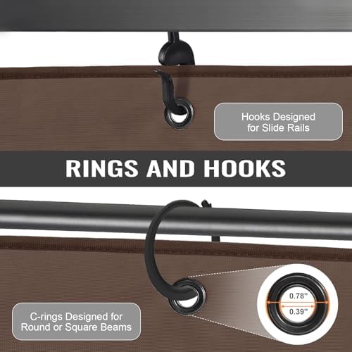 4-Panel 10' x 12' Gazebo Replacement Curtains, Patio Privacy Sidewalls with Double Zipper, Replacement for, alternate view 5
