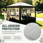 4 Panel 10x10 Food Tent Sidewalls, Mesh Canopy Replacement Walls, alternate view 4