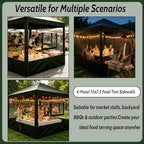 4 Panel 10x10 Food Tent Sidewalls, Mesh Canopy Replacement Walls, alternate view 6