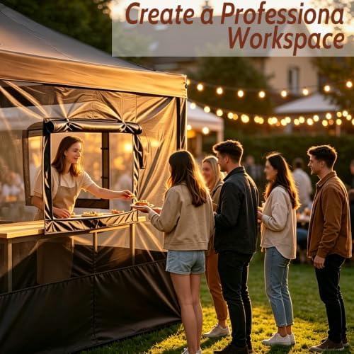 4 Panel 10x10 Food Tents Sidewalls, Mesh Canopy Replacement Walls, alternate view 2
