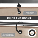 4-Panel 12' x 14' Gazebo Replacement Curtains, Patio Privacy Sidewalls with Double Zipper, Replacement for, alternate view 7