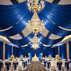 4 Panels 5ftx30ft Royal Blue Ceiling Drapes for Wedding Parties