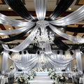 4 Panels 5ftx30ft Silver Ceiling Curtain for Wedding Parties
