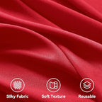 4 Panels 5x20ft Red Ceiling Drapes for Wedding Parties, Wrinkle Free Thick Polyester 20ft Extra Long Wedding, alternate view