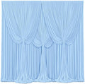 4 Panels Baby Blue Backdrop Curtains for Wedding Party Wrinkle Free Backdrops Curtain Drapes Fabric Decorations