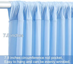 4 Panels Baby Blue Backdrop Curtains for Wedding Party Wrinkle Free Backdrops Curtain Drapes Fabric Decorations, alternate