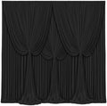 4 Panels Black Backdrop Curtains for Wedding Party Wrinkle Free Backdrops Curtain Drapes Fabric Decorations
