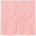 4 Panels Blush Pink Backdrop Curtains for Wedding Party Wrinkle Free Backdrops Curtain Drapes Fabric Decorations