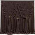 4 Panels Brown Backdrop Curtains for Wedding Party Wrinkle Free Backdrops Curtain Drapes Fabric Decorations