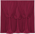 4 Panels Burgundy Backdrop Curtains for Wedding Party Wrinkle Free Backdrops Curtain Drapes Fabric Decorations