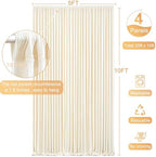 4 Panels Champagne Backdrop Curtain for Parties Wedding Baby Shower Wrinkle Free Photo Curtains Backdrop Drapes, alternate