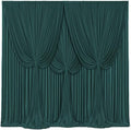4 Panels Hunter Green Backdrop Curtains for Wedding Party Wrinkle Free Backdrops Curtain Drapes Fabric