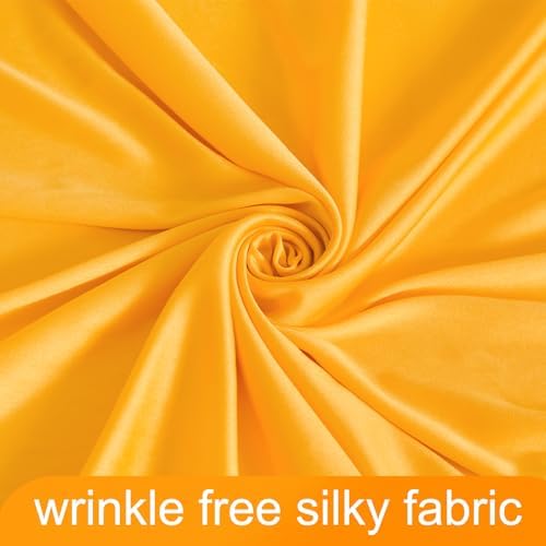 4 Panels Marigold Backdrop Curtain for Parties Wrinkle Free Photo Curtains Backdrop Drapes Fabric Decoration for, alternate