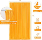 4 Panels Marigold Backdrop Curtain for Parties Wrinkle Free Photo Curtains Backdrop Drapes Fabric Decoration for, alternate