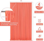 4 Panels Orange Backdrop Curtain for Parties Wrinkle Free Photo Curtains Backdrop Drapes Fabric Decoration for, alternate