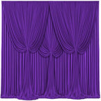 4 Panels Purple Backdrop Curtains for Wedding Party Wrinkle Free Backdrops Curtain Drapes Fabric Decorations