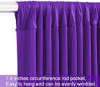 4 Panels Purple Backdrop Curtains for Wedding Party Wrinkle Free Backdrops Curtain Drapes Fabric Decorations, alternate view