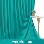 4 Panels Turquoise Backdrop Curtain for Parties Wrinkle Free Photo Backdrops Drapes Background Fabric Decoration, alternate
