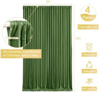 4 Panels Valley Green Backdrop Curtain for Parties Wrinkle Free Dark Green Photo Curtains Backdrop Drapes Fabric, alternate