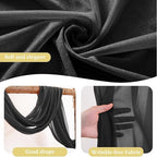 4 Panels Wedding Arch Draping Fabric Black Sheer Backdrop Curtain Arch Drape for Wedding Ceremony Reception, alternate view 4