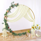 4 Panels Wedding Arch Draping Fabric Ivory Sheer Backdrop Curtain Arch Drape for Wedding Ceremony Reception, alternate view 5