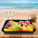 4 pcs 16" x 11" Large Serving Trays for Party Supplies, Plastic Platters for Serving Food, Unbreakable Reusable, alternate