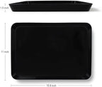 4 pcs 16" x 11" Large Serving Trays for Party Supplies, Plastic Platters for Serving Food, Unbreakable Reusable, alternate