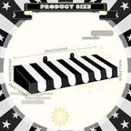 4 Pcs 3D Cardboard Awning Decor, Black and White, Striped Style, alternate view 2