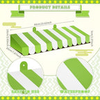 4 Pcs 3D Cardboard Awning Decor, Bright Green and White, Striped Style in Bright Green and White, alternate view 2