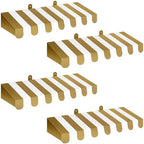 4 Pcs 3D Cardboard Awning Decor, Gold and White, Striped Style