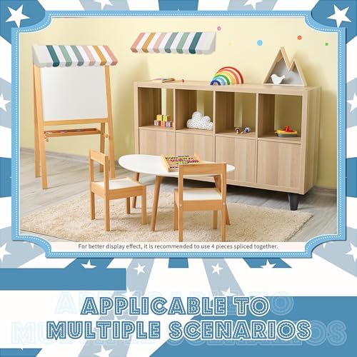 4 Pcs 3D Cardboard Awning Decor, Morandi Color, Boho Style, alternate view 4