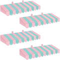 4 Pcs 3D Cardboard Awning Decor, Pink and Green, Striped Style