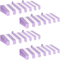 4 Pcs 3D Cardboard Awning Decor, Purple and White, Striped Style