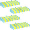 4 Pcs 3D Cardboard Awning Decor, Yellow and Green, Striped Style