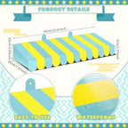 4 Pcs 3D Cardboard Awning Decor, Yellow and Green, Striped Style, alternate view 2
