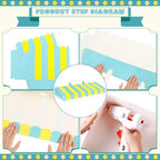 4 Pcs 3D Cardboard Awning Decor, Yellow and Green, Striped Style, alternate view 3